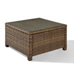 Bradenton Wicker Glass Top Sectional Table