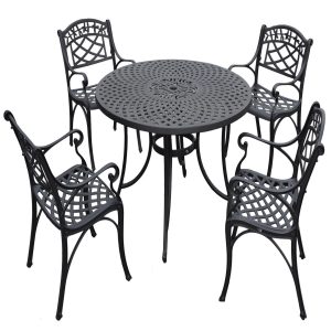 Sedona 5-Piece Metal 48″ Dining Set
