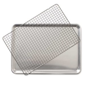 Nordic Ware 2-Piece Half Sheet with Oven-Safe Grid Set