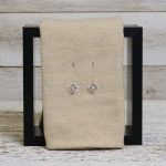 Cage CZ Ball Drop Silver Earring