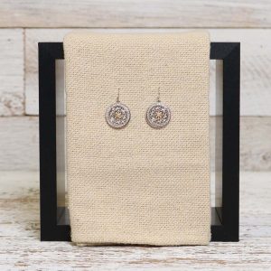 Filigree Circle Drop Bling Earring