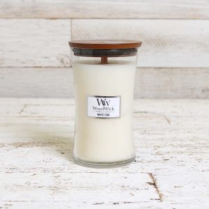 WoodWick White Teak Large Jar Candle