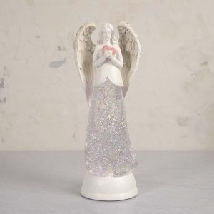 Acrylic Angel Shaped Glitter Globe