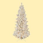 9′ Prelit Flocked and Glittered Christmas Tree