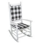 Black Check Rocking Chair Cushion Set