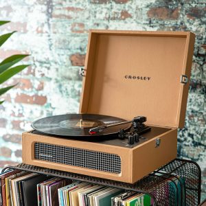 Voyager Bluetooth Vinyl Record Player – Tan