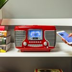 Corsair Retro Radio and CD Player With Stereo Bluetooth Speakers – Red