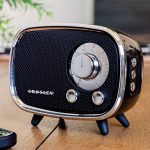 Rondo Retro Portable Bluetooth Speaker with Microphone – Black