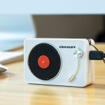 Mini Turntable Retro Portable Bluetooth Speaker – White