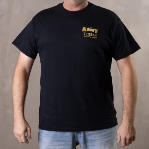 Army Veteran Star Black Tee