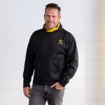 Army Half Zip Black Jacket