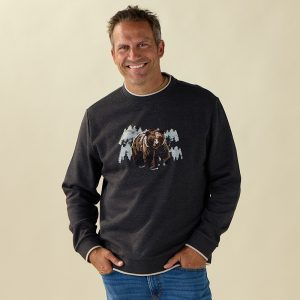 Bear Gray Crew Neck Sweatshirt