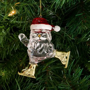 Skating Santa Ornament