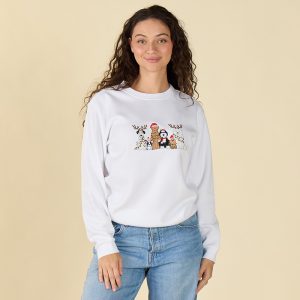 Christmas Dog Ivory Pullover