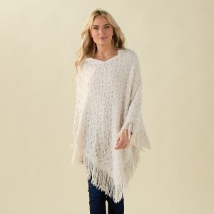 Knit Fringe Poncho