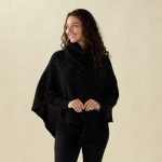 Black Sequin Sweater Poncho