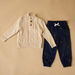 Toddler Sweater and Moose Embroidered Joggers Set