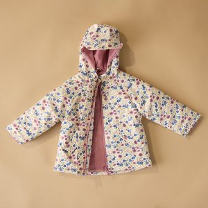 Toddler Floral Sherpa Line Raincoat