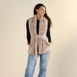 Ivory Faux Fur Long Vest