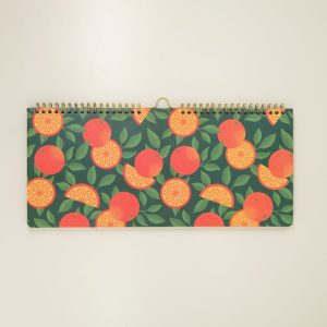 1-Year Oranges Weekly Desk Planner