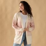 Pink and Ivory Ombre Cardigan