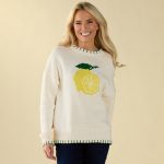 Lemon Whipstitch Ivory Sweater