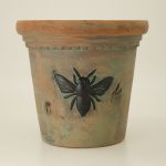 Bee Terra Cotta Flower Pot – Large