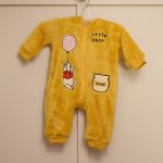 Infant Pooh Sherpa Embossed Hood Romper