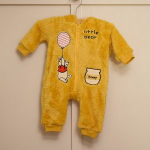 Infant Pooh Sherpa Embossed Hood Romper