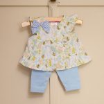 Infant Woven Floral and Bee Print Top and Legging Set