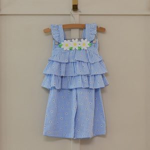 Toddler 3 Tier Ruffled Woven 3 Daisy Top and Pant Set