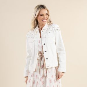 White Denim Pearl Jacket