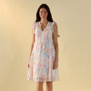 Watercolor Floral Midi Dress