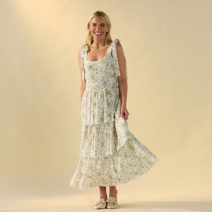 Green Toile Layer Sundress
