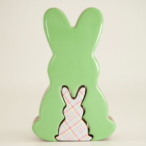 Wood Bunny with Mini Bunny