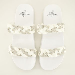 White and Bling Pool Slides
