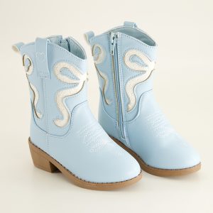 Toddler Pearl Bow Boots
