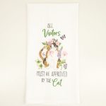 Cat Embroidered Flour Sack Towel