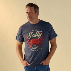 Salty But Good Catch Blue Tee