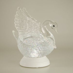 Acrylic Swan Glitter Globe