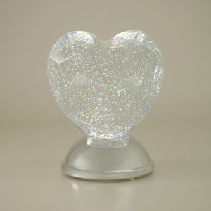 Acrylic Heart Glitter Globe