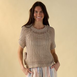 Natural Side Knot Sweater