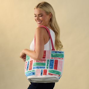 Sequin Book Canvas Tote