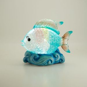LED Fish Glitter Globe