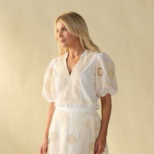 Puff Sleeve Ivory Top