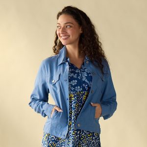 Blue Linen Jacket