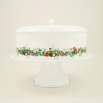 Metal Covered Cake Plate