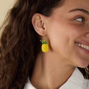 Beaded Pineapple Earrings