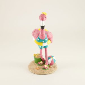 Flamingo Girl Figurine