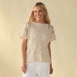 Natural Tan Crochet Top